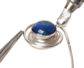 Soldering iron melting wire together